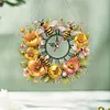 DIY Flowers Bees 5D Hanging Clock Art Craft for Living Room Decoration