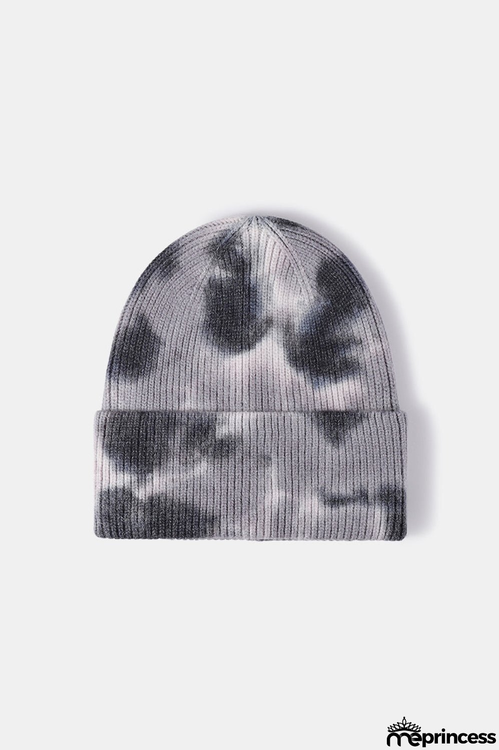 Tie-Dye Cuffed Rib-Knit Beanie Hat