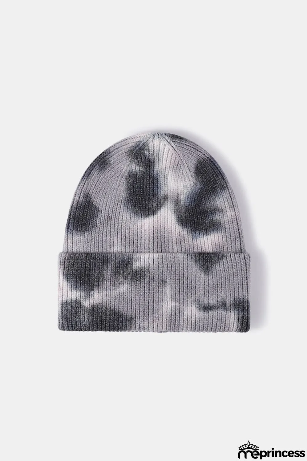 Tie-Dye Cuffed Rib-Knit Beanie Hat