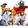 Christmas Inflatable Santa Claus on Reindeer Sleigh for Party Lawn Outdoor Yard