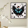 Black Butterfly Girl-Partial Special Shaped Diamond painting 30*30CM