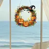 Diamond Painting 2D Flat Acrylic Halloween Wreath Hanging Diamond Art Kits Wall Door Decor