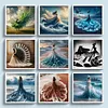 (Multi-Style) Beach Dress Girl-11CT Stamped Cross Stitch 40*40cm/15.75*15.75in