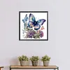 Flowers  Butterfly-Paint by Numbers Acrylic Painting 40*40CM(Watercolor)