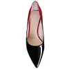 Women's 90mm Middle Heels Pointy Toe Red Bottom Pumps Gradient Color Patent