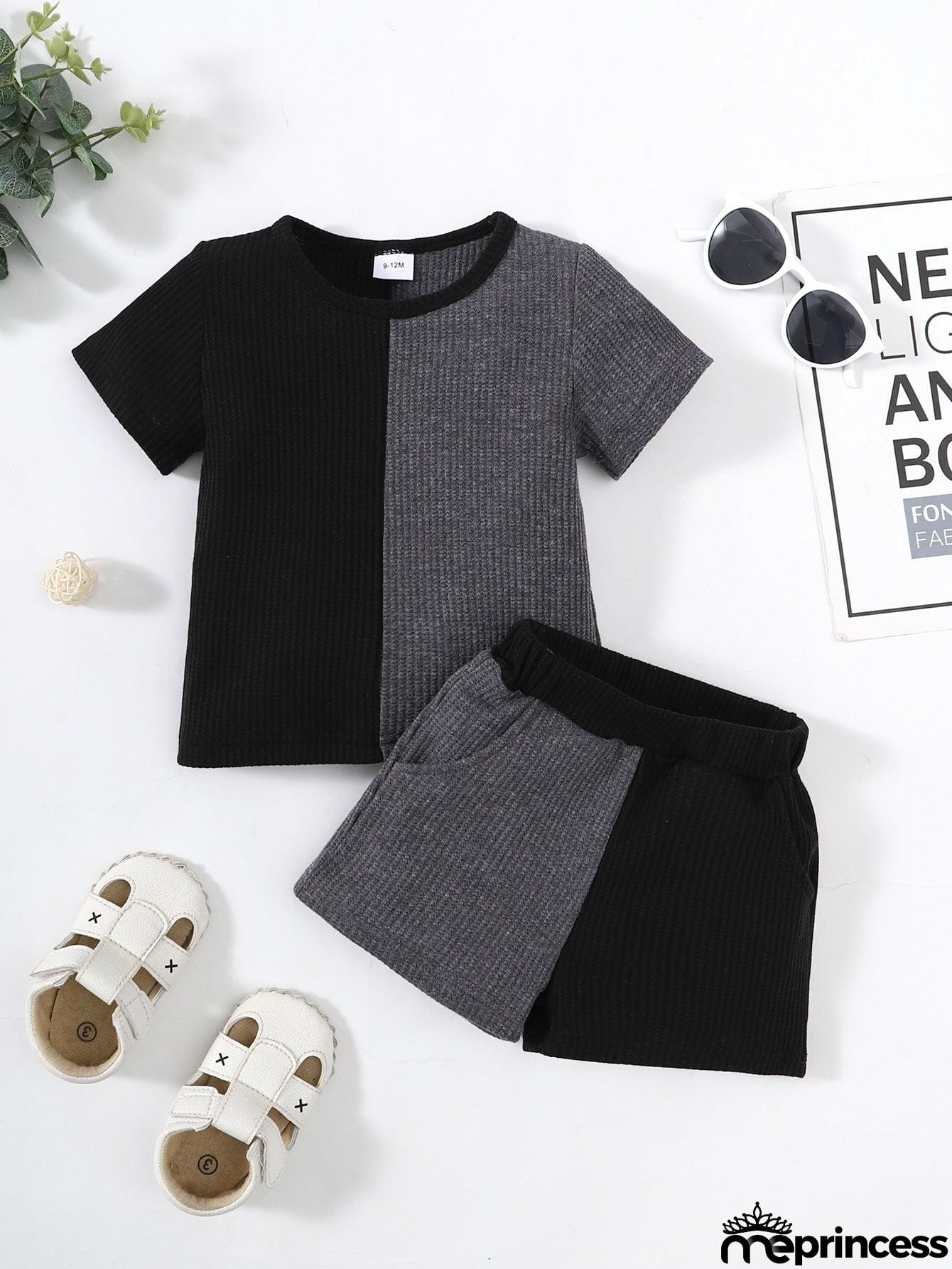 Boys Two-Tone T-Shirt and Shorts Set