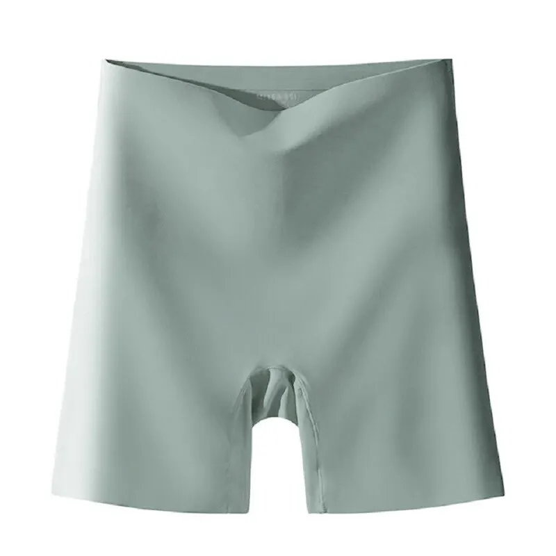 Billionm Women's Seamless Shorts Safety Pants High Waist Large Size Ice Silk Boxer Panties Anti Friction Skirt Shorts
