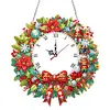 DIY Christmas Acrylic Diamond Painting Clock Pendant Hanging Kit