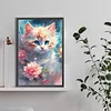 Diamond Painting-DIY Full Round Drill Flower Cat(40*60CM）