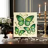 Green Butterfly DIY Pearl Painting Kit with Frame 30x30cm Pearl Gem Paintings Picture Arts Craft for Adults/Beginners Gift Home Wall Decor