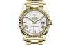 Rolex Day-Date 40 Presidential White dial, Fluted Bezel, President bracelet, Yellow gold Watch