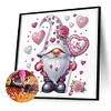 >SALE<5D DIY Partial Special Shaped Drill Diamond Painting Heart Gnome Decor 30x30cm
