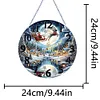 (US Local) DIY Xmas Diamond Painting Ornament with Clock Function Creative Craft