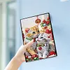 (US Local)50-Page A5 Christmas Cat Diamond Painting Notebook for Adult Holiday Gift