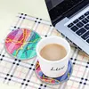 (US Local)[Upgrade]4Pcs Acrylic Special Shape River DIY Waterproof Diamond Painting Coaster