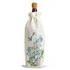 4pcs DIY Diamond Painting Wine Bag Kit Rhinestones Liquor Bottle Cover (Flower)