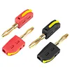 10Pcs 4mm Self-Locking Banana Plug Solder-Free 32A Gold-Plated Banana Connector