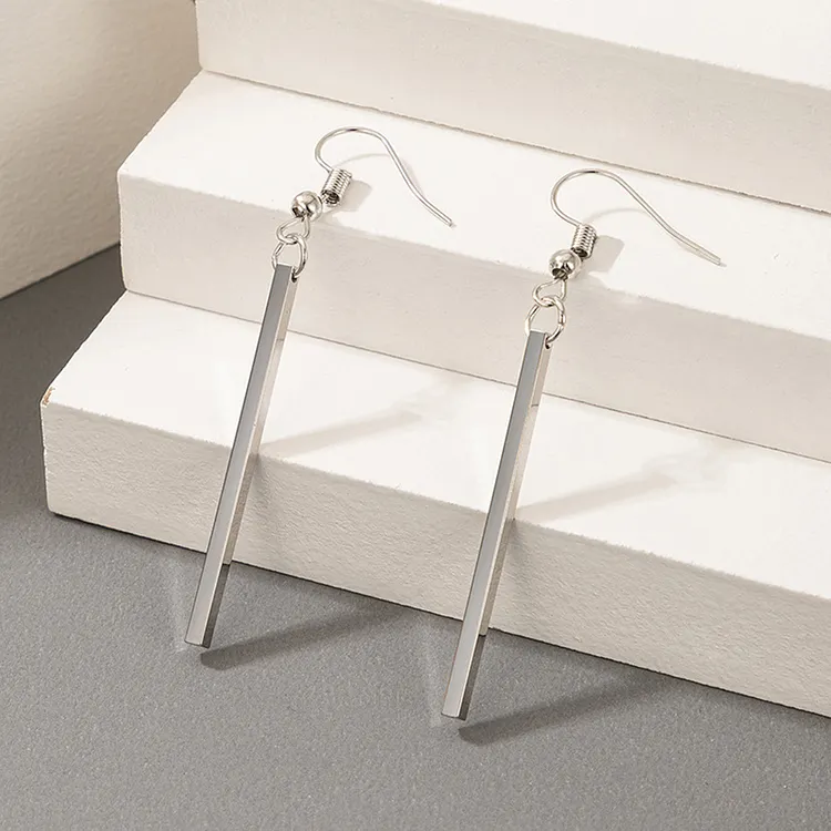 Long Strip Dangle Earrings