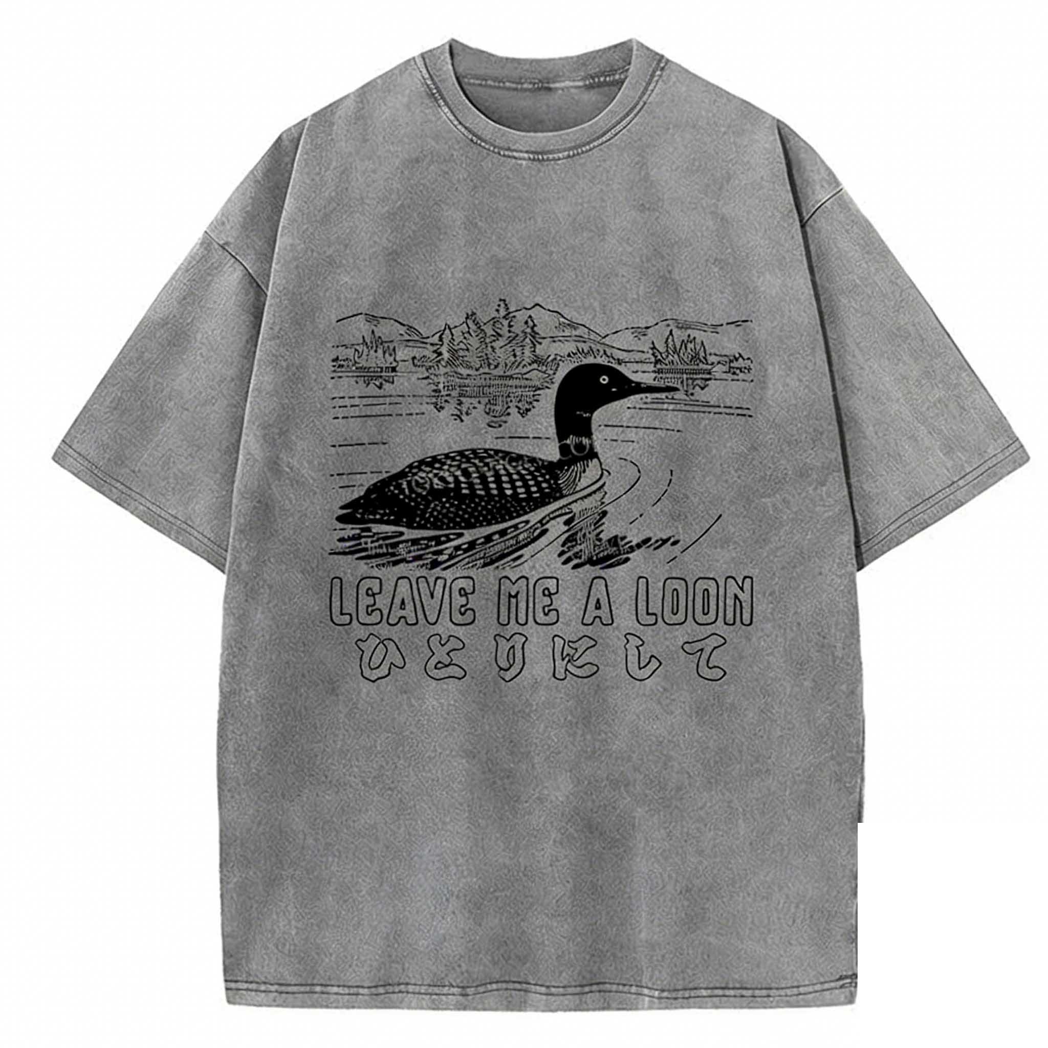 Leave Me Alone Funny Washed T-shirt elevenforest
