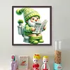 (Small Size)Gnome Goes To Toilet - 18CT Stamped Cross Stitch - 25*25cm