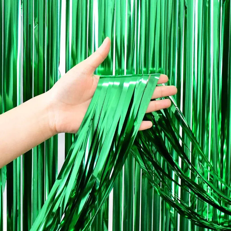 2M Party Backdrop Glitter Rose Gold Tinsel Fringe Foil Curtain Kids Adult Birthday Party Wedding Decoration Supplies Baby Shower