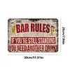 Bar Rules - Vintage Metal Signs - 20*30cm - Warning