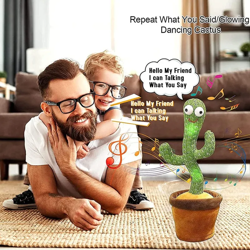 Dancer Cactus For Kids And Talking Captus Dancer Toy Smart Dancing Cactus Plush Toy Singing Dancing Cactus Russian Repeat