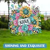 (US Local)Acrylic Special Shape Flowers 5D DIY Diamond Painting Dots Pendant for Window