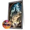 (US Local)Street View 5D DIY Full Drill Round Big Size Diamond Painting Kit Home Wall Decor 40x75cm