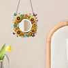 (US Local) DIY Sunflower Butterfly Hanging Mirror Diamond Art Kits Wall Door Decor