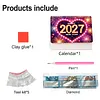 Diamond Painting Flowers 2027 Paper Calendar Monthly Flip Tabletop Calendar Kit