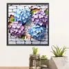 Flowers Wall-Paint By Numbers Acrylic Painting 40*40CM