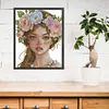 【Limited Stock Sale】Girl With Wreath-14CT Counted Cross Stitch 41*51cm/16.14*20.08in