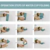 20oz Silicone Foldable Travel Water Bottles Leakproof Valve Reusable, Carton Packaging, Gym Camping Hiking Travel Sports Lightweight Durable Bottle