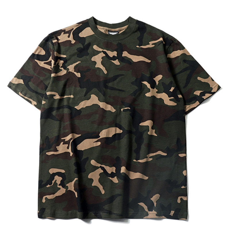 Loose Casual Camo Short Sleeve Cotton T-Shirt