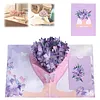 Purple Butterfly Flower-Pop Up Greeting Card