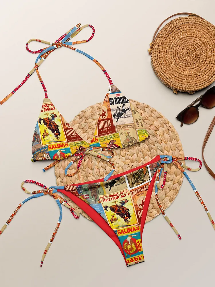 Western Rodeo Print Bikini