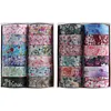 12/24 Rolls Adhesive Tape Reusable Flower Washi Tape Set Artwork Decorative Tape DIY Diamond Art Accessories