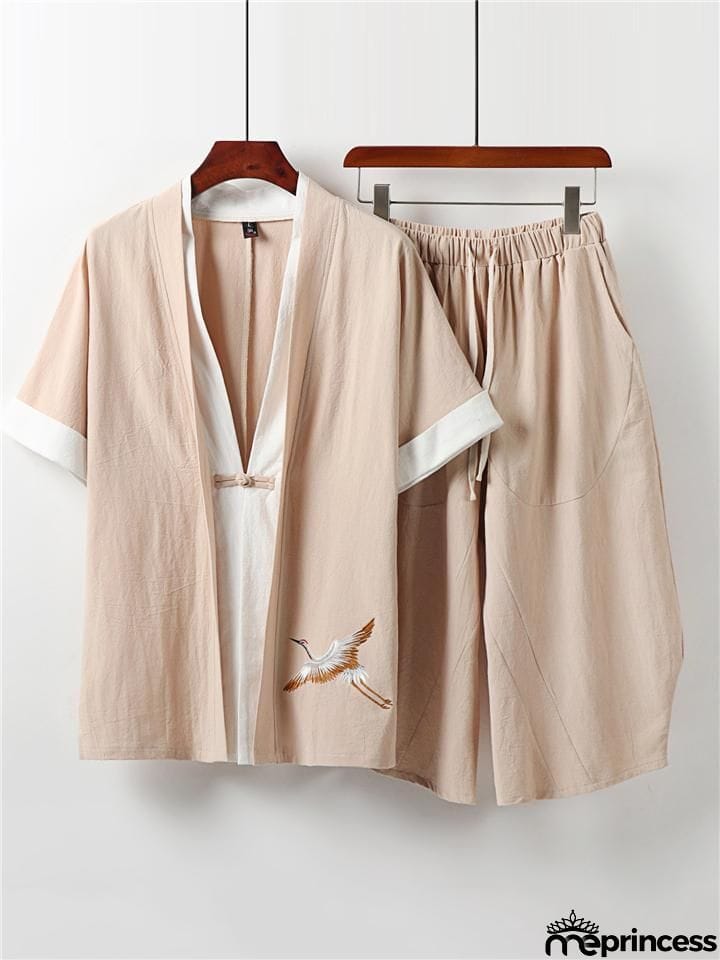 Men's Personality Cotton & Linen Sets