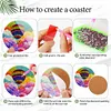 4Pcs Diamond Painting Placemat Hot Air Balloon and Mountain Art Craft Supplies