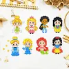 >SALE<8pcs Diamond Mosaic Cartoon Princess Stickers Funny  Adhesive Decals