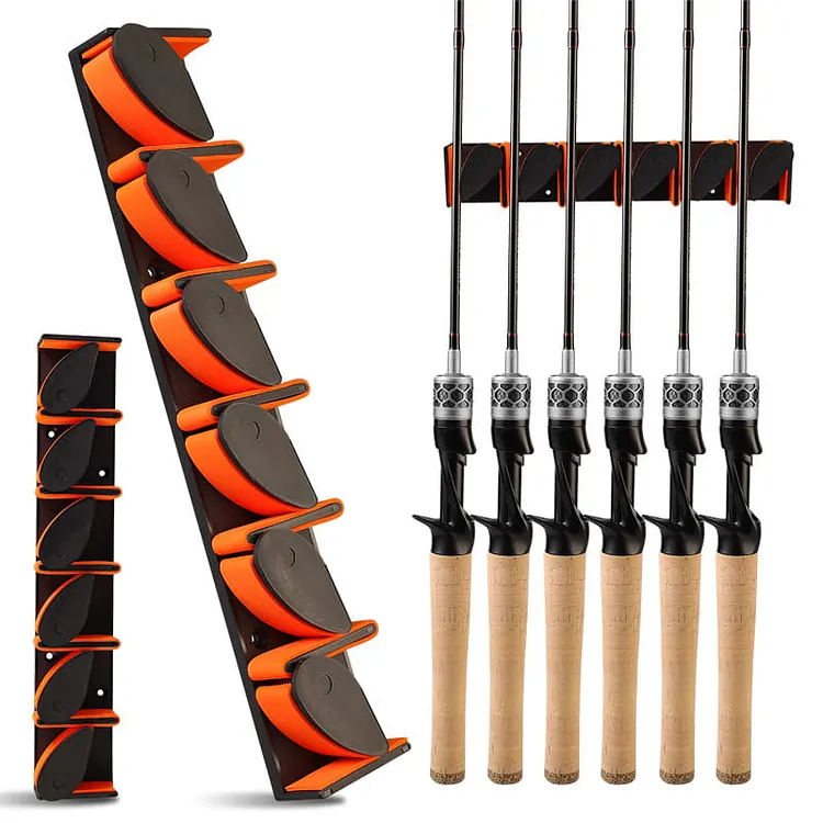 Wall Mounted Fishing Rod Rack