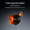 Car Turbo Cigarette Lighter USB Rechargeable Windproof Flameless Arc Lighter Keychain