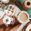 (US Local)6pcs Set Xmas Theme DIY Diamond Painting Coasters Kit with Holder Kit