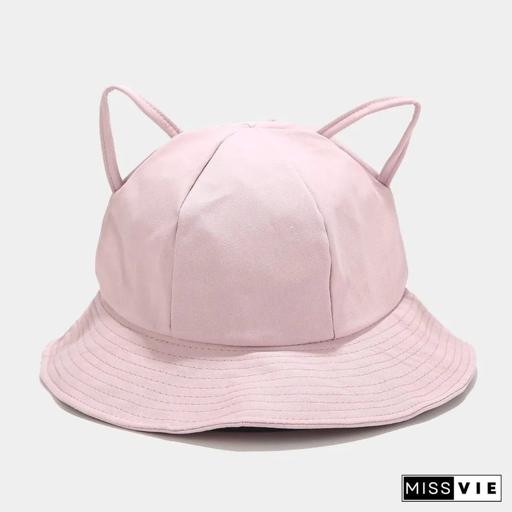Cute Cat Ears Casual Fisherman Hat