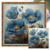 (Multi Style)Flowers-Full Embroidery 3 Strands 11CT Stamped Cross Stitch-40*40CM
