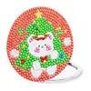 DIY Double Sided Special Shape Diamond Painting Compact Mirror Kit(Christmas Animal)