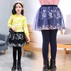 Kid Girl Teenage Leggings Floral Cake Skirt Pants