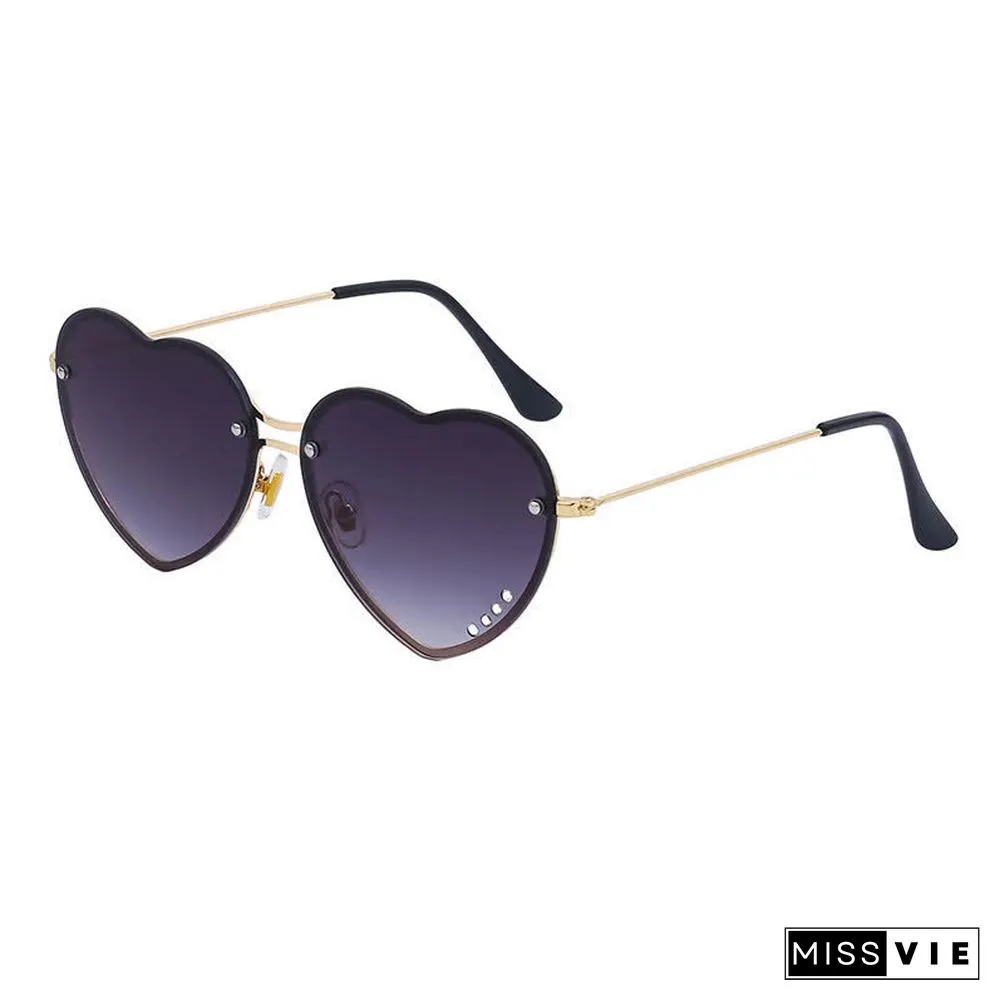 Love Heart Design Gradient Color Sunglasses