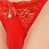 Men's Low Rise Adjustable Waist Sexy Lace Fashion Thong Seamless Breathable T-Pants